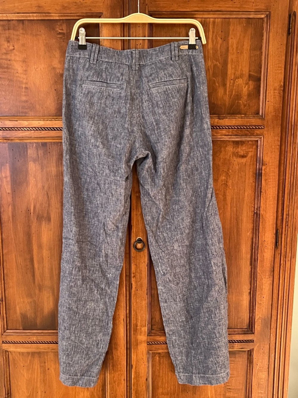 Pilcro & The Letterpress blue linen blend wide leg chambray pants |Size 2 - Picture 3 of 17